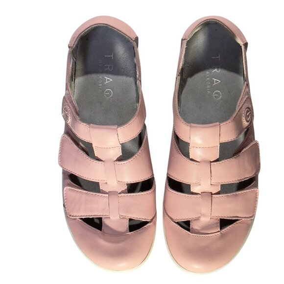 Alegria Traq Womens Pink Leather Strappy Comfort Sandals Size 38 With Slip-Resis - Picture 10 of 11